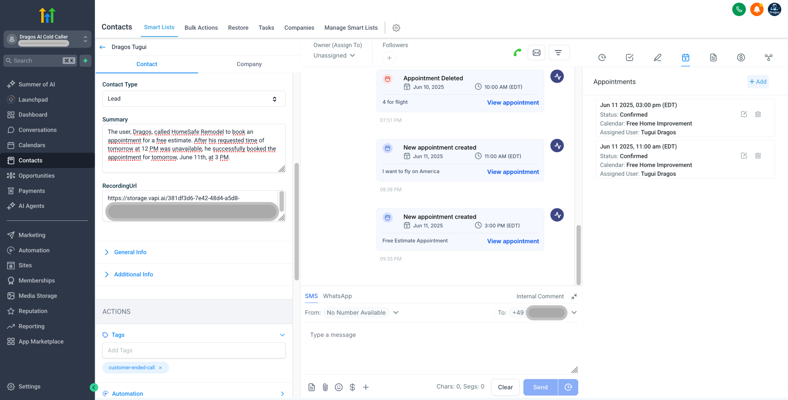 GoHighLevel Voice AI and appointment scheduling